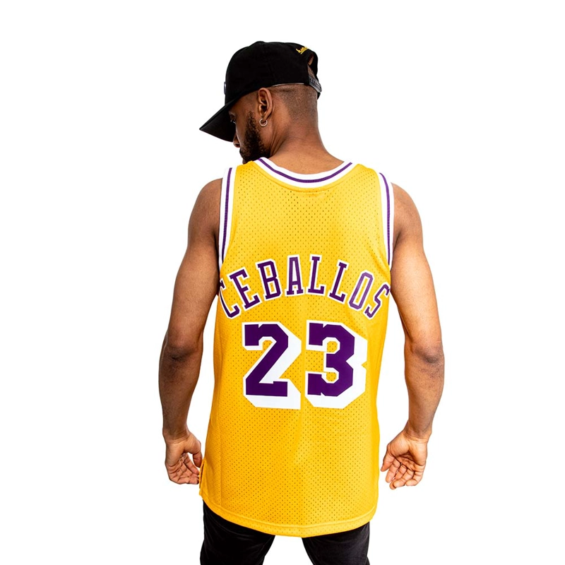 POLERA AUTHENTICS NBA LAKERS 94 CEDRIC CEBALLOS MITCHELL AND NESS - 5