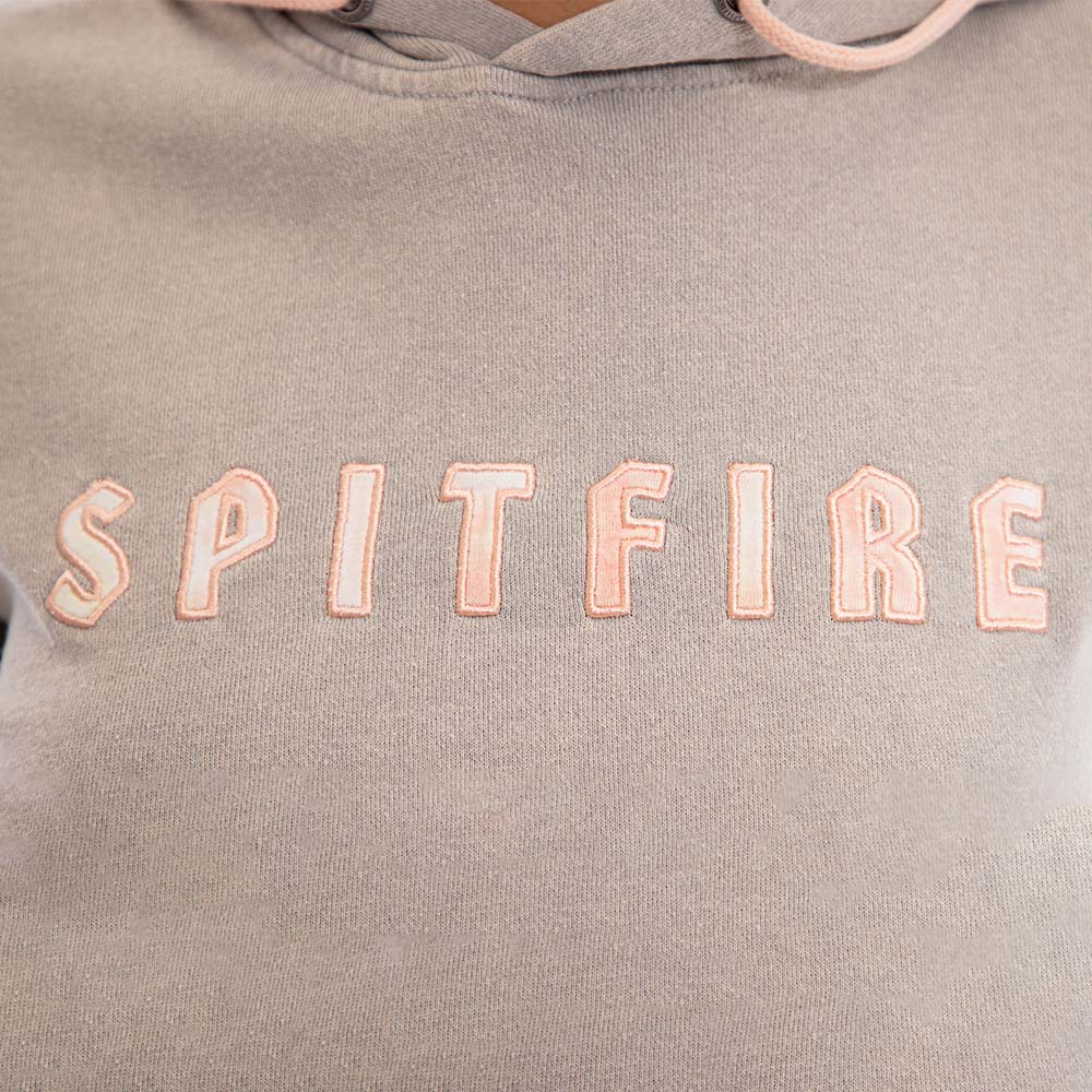 POLERON HOODIE LONG FIT MUJER SPITFIRE BEIGE - 6