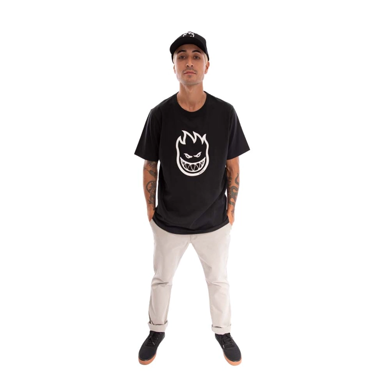POLERA HOMBRE SPITFIRE BIGHEAD NEGRA - 5