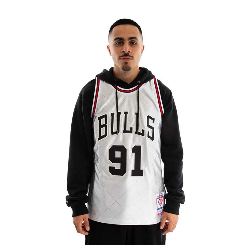 POLERA NBA DENNIS R BULLS 97-98 HC 75TH ANNIVERSARY MITCHELL AND NESS - 1