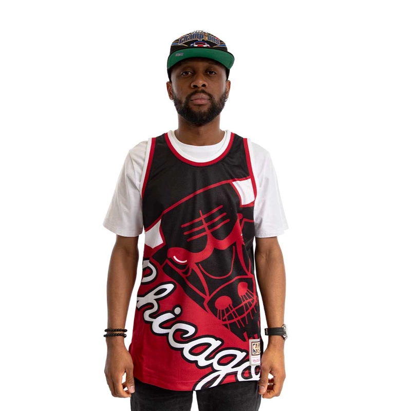 POLERA TANK NBA CHICAGO BULLS BLACK MITCHELL AND NESS - 1