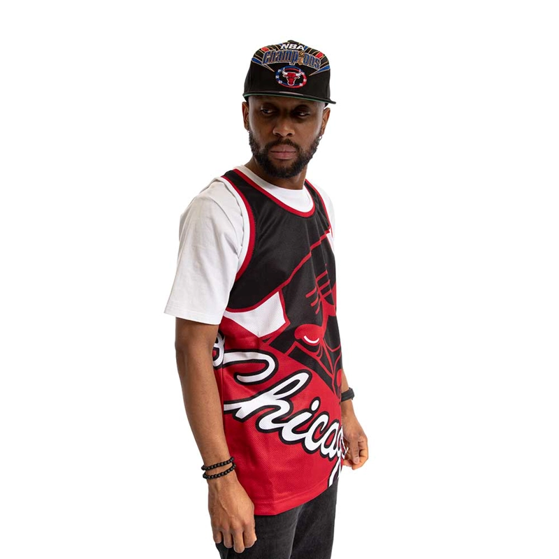 POLERA TANK NBA CHICAGO BULLS BLACK MITCHELL AND NESS - 3