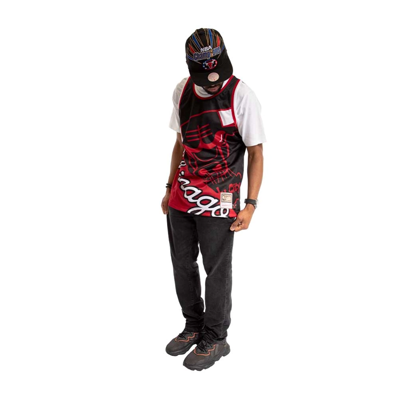 POLERA TANK NBA CHICAGO BULLS BLACK MITCHELL AND NESS - 6