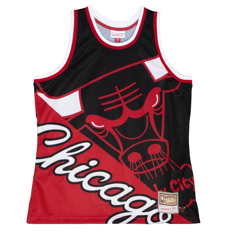 POLERA TANK NBA CHICAGO BULLS BLACK MITCHELL AND NESS - 7