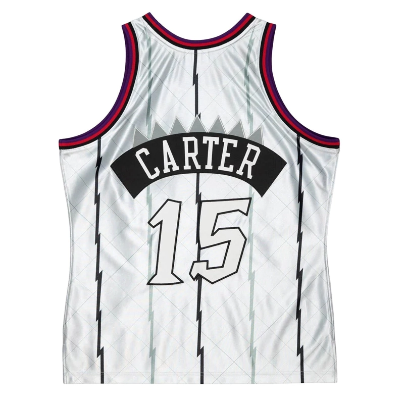 SWINGMAN NBA TORONTO RAPTORS VINCE CARTER PLAT 1998-99 HC 75TH ANNIVERSARY JERSEY MITCHELL AND NESS - 2