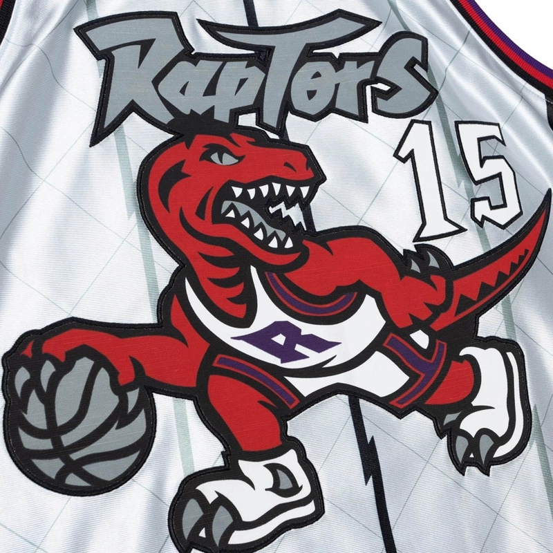 SWINGMAN NBA TORONTO RAPTORS VINCE CARTER PLAT 1998-99 HC 75TH ANNIVERSARY JERSEY MITCHELL AND NESS - 3
