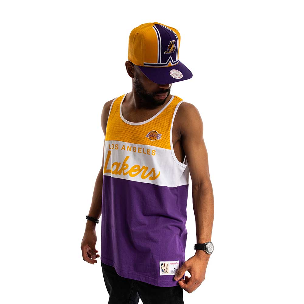 POLERA LOS ANGELES LAKERS TANK TOP MITCHELL AND NESS - 2