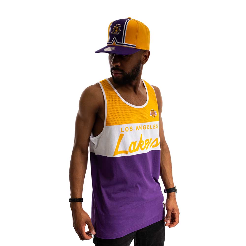 POLERA LOS ANGELES LAKERS TANK TOP MITCHELL AND NESS - 3