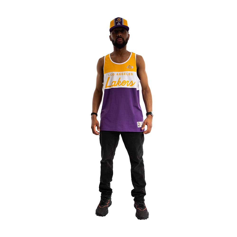 POLERA LOS ANGELES LAKERS TANK TOP MITCHELL AND NESS - 6