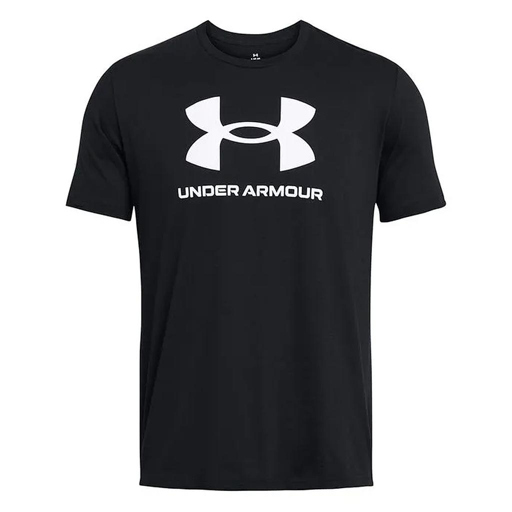 POLERA SPORTSTYLE LOGO MANGA CORTA NEGRO BLANCO UNDER ARMOUR - 1
