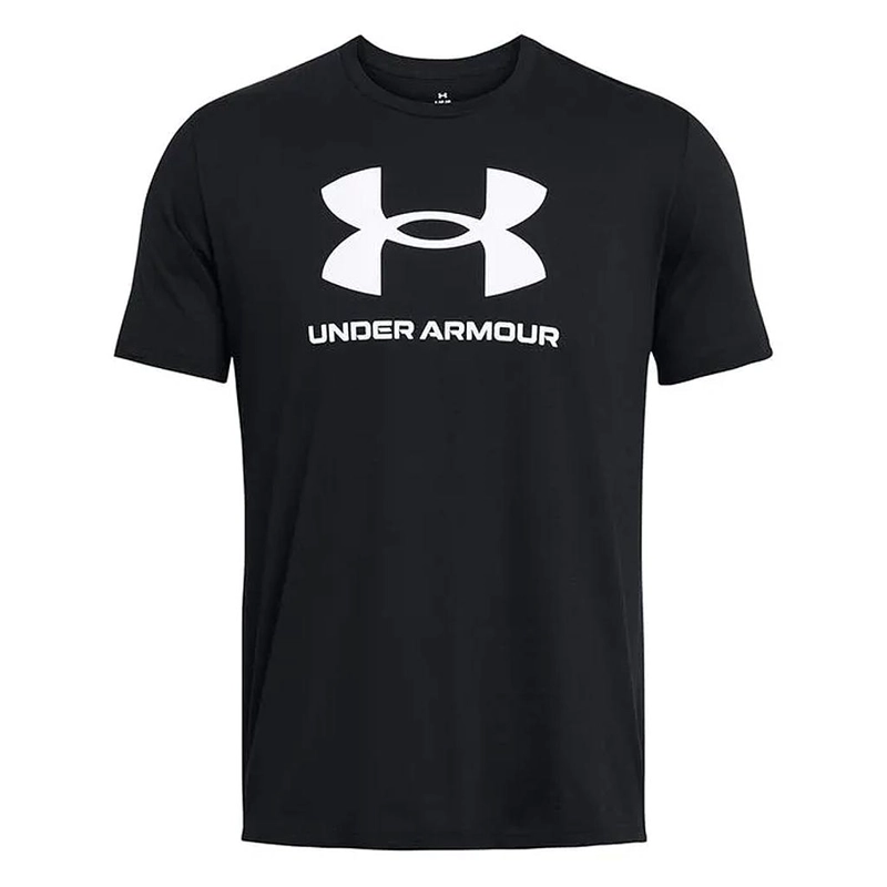 POLERA SPORTSTYLE LOGO MANGA CORTA NEGRO BLANCO UNDER ARMOUR - 1