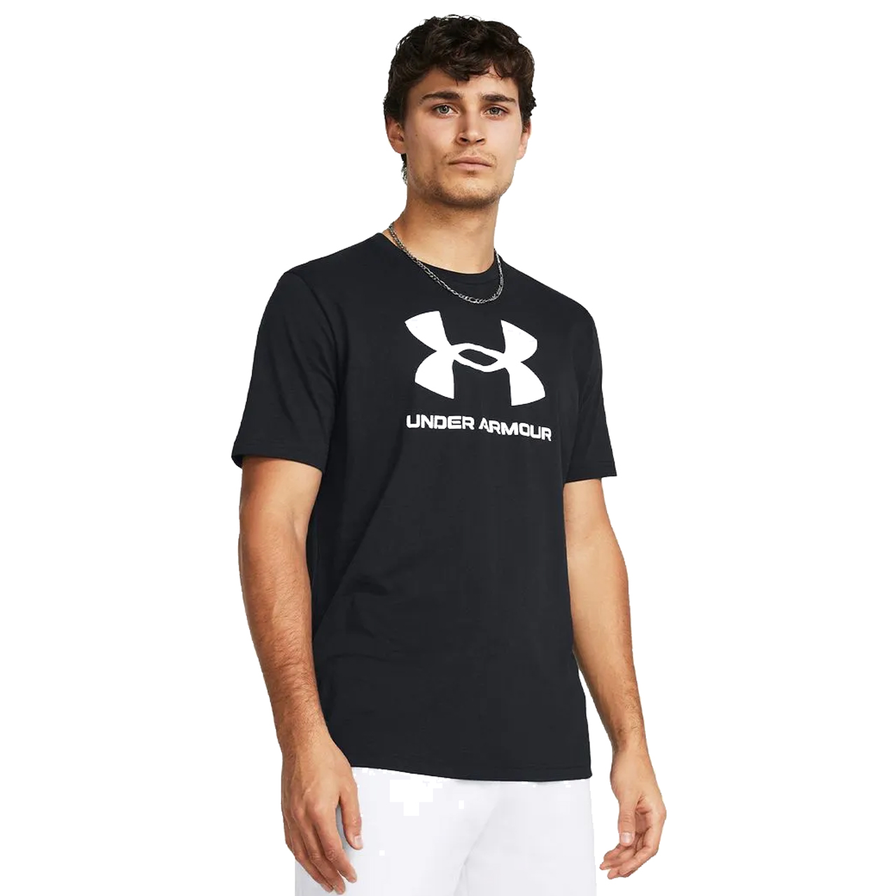 POLERA SPORTSTYLE LOGO MANGA CORTA NEGRO BLANCO UNDER ARMOUR - 3