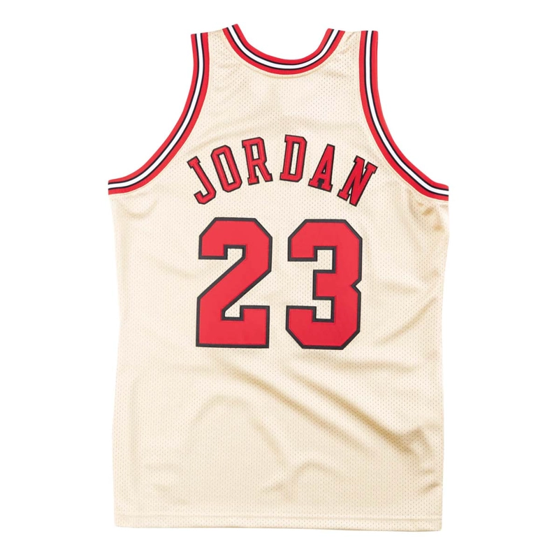 POLERA NBA GOLD JERSEY BULLS 95 MJ MITCHELL AND NESS - 2