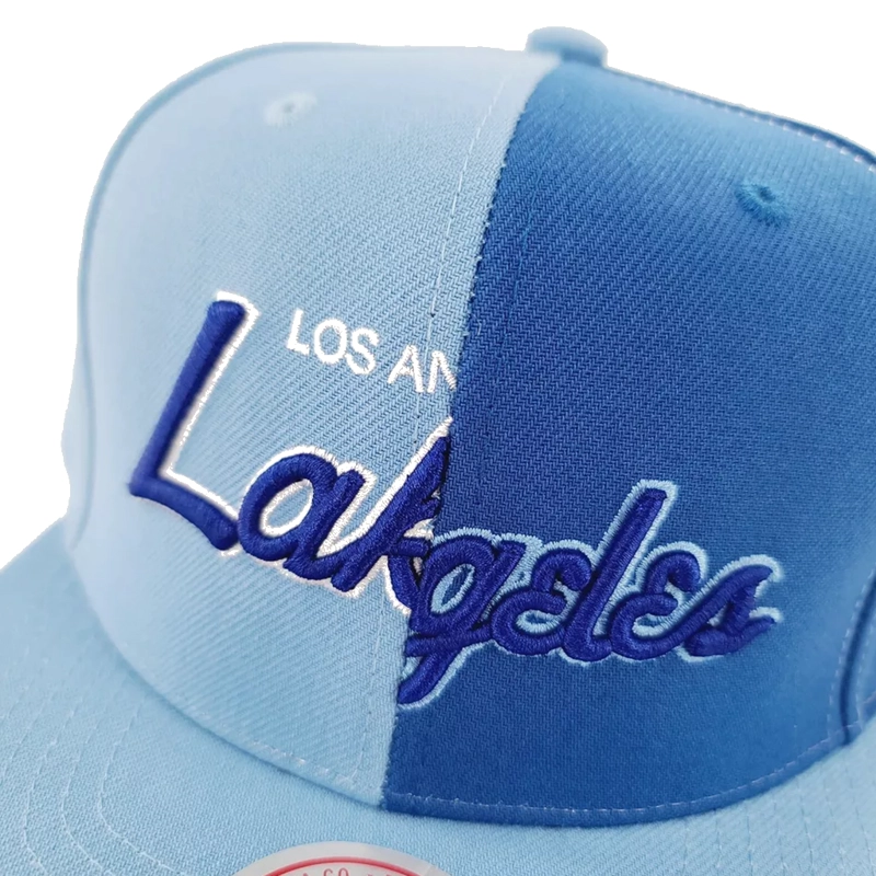 GORRO MITCHELL & NESS AZUL SNAPBACK NBA SPLIT CROWN HWC LAKERS MITCHELL AND NESS - 5
