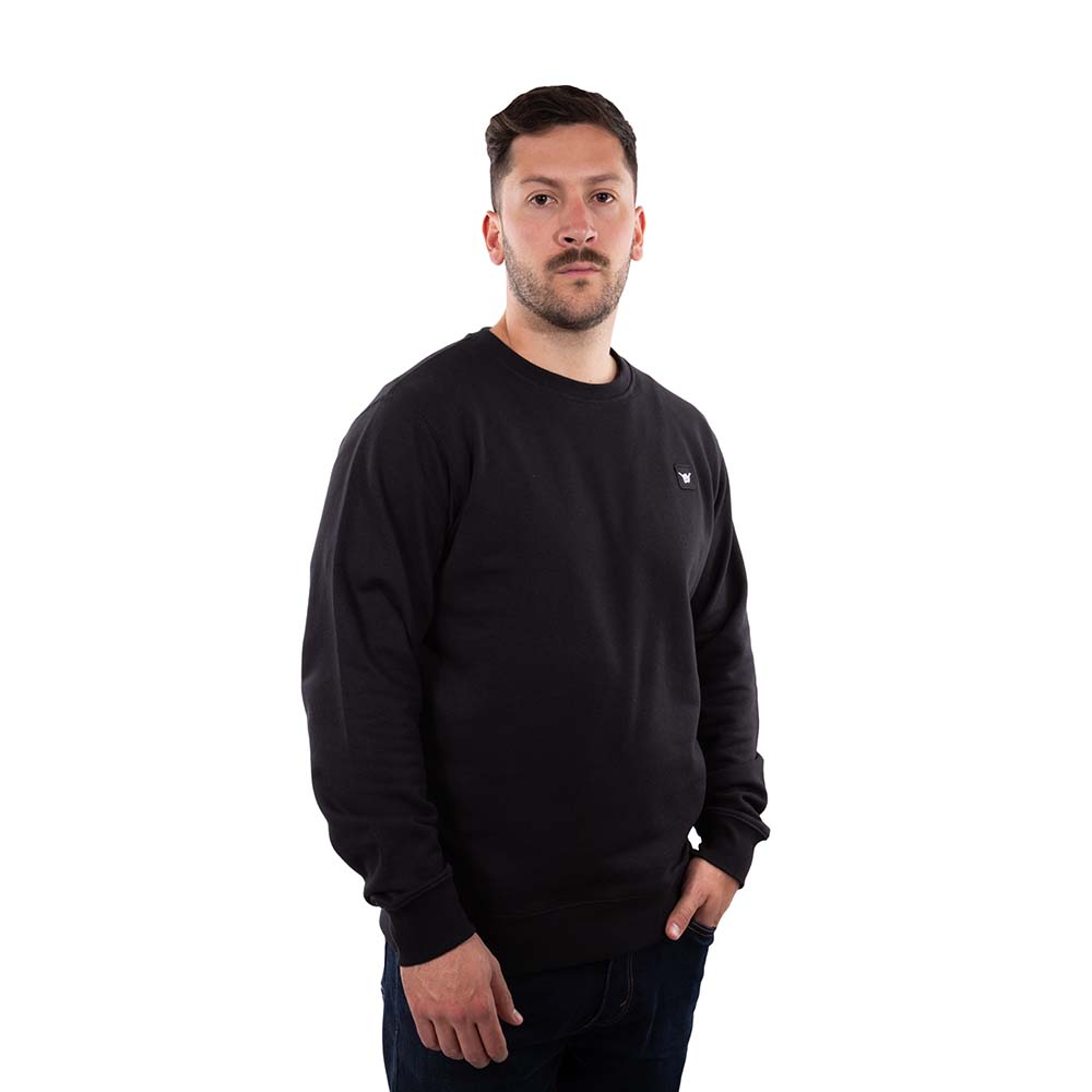 POLERON HOMBRE CREW NECK MINILOGO NEGRO HANG LOOSE - 4