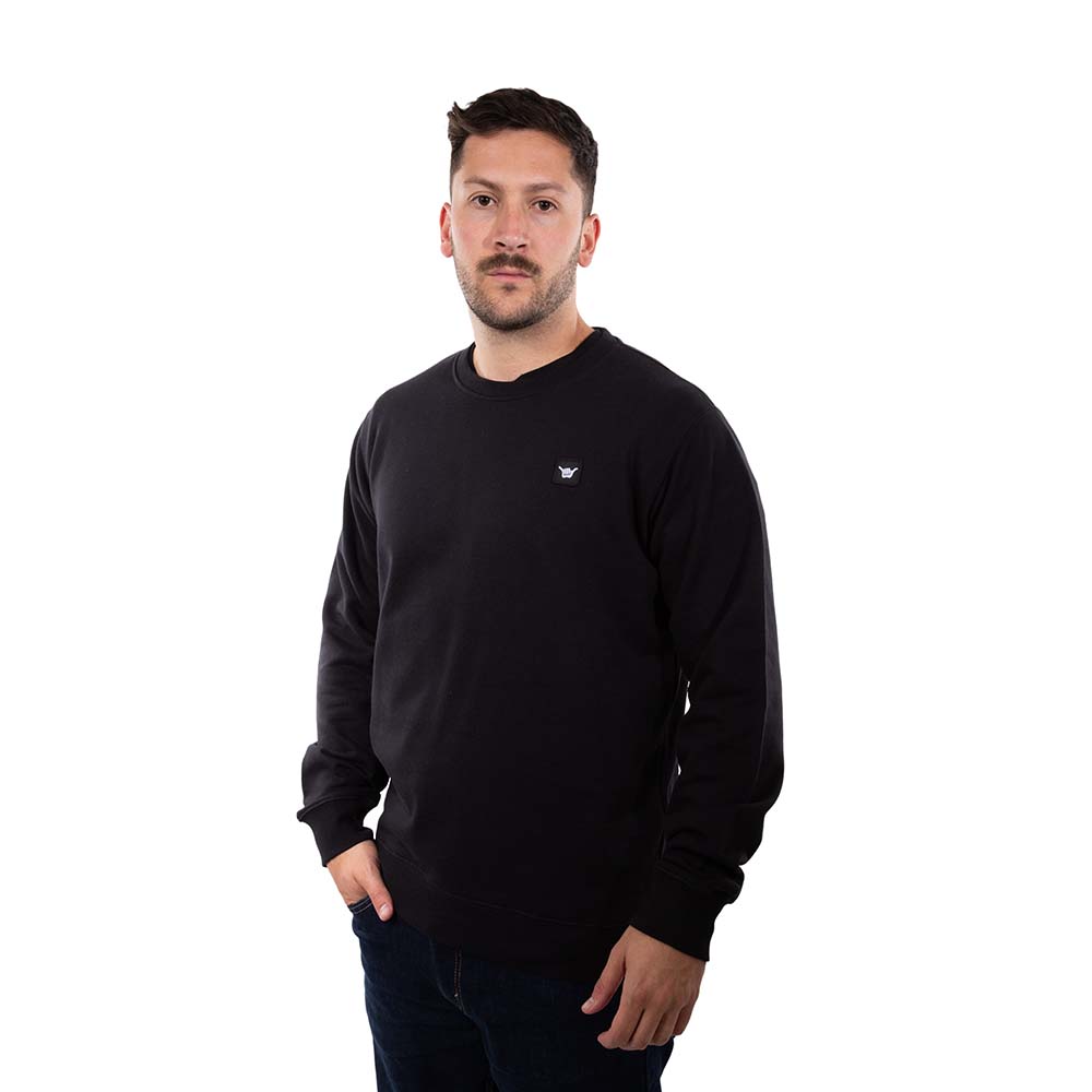 POLERON HOMBRE CREW NECK MINILOGO NEGRO HANG LOOSE - 5