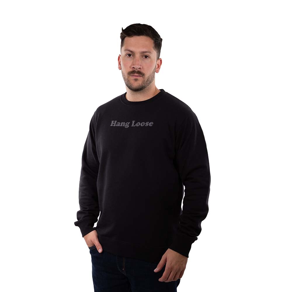 POLERON HOMBRE CREW NECK SALTY NEGRO HANG LOOSE - 5