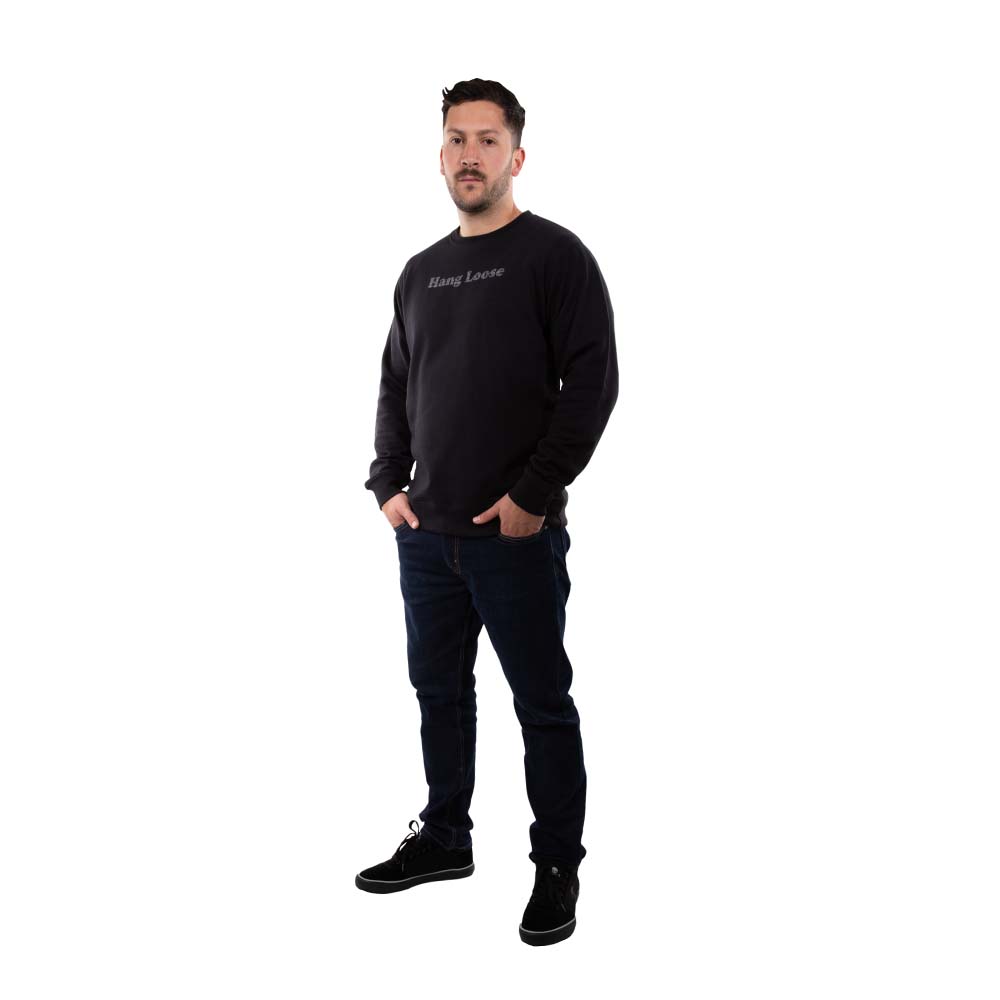 POLERON HOMBRE CREW NECK SALTY NEGRO HANG LOOSE - 6