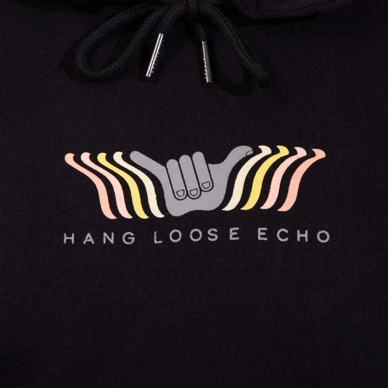 POLERON HOMBRE HOODIE ECHO NEGRO HANG LOOSE - 6
