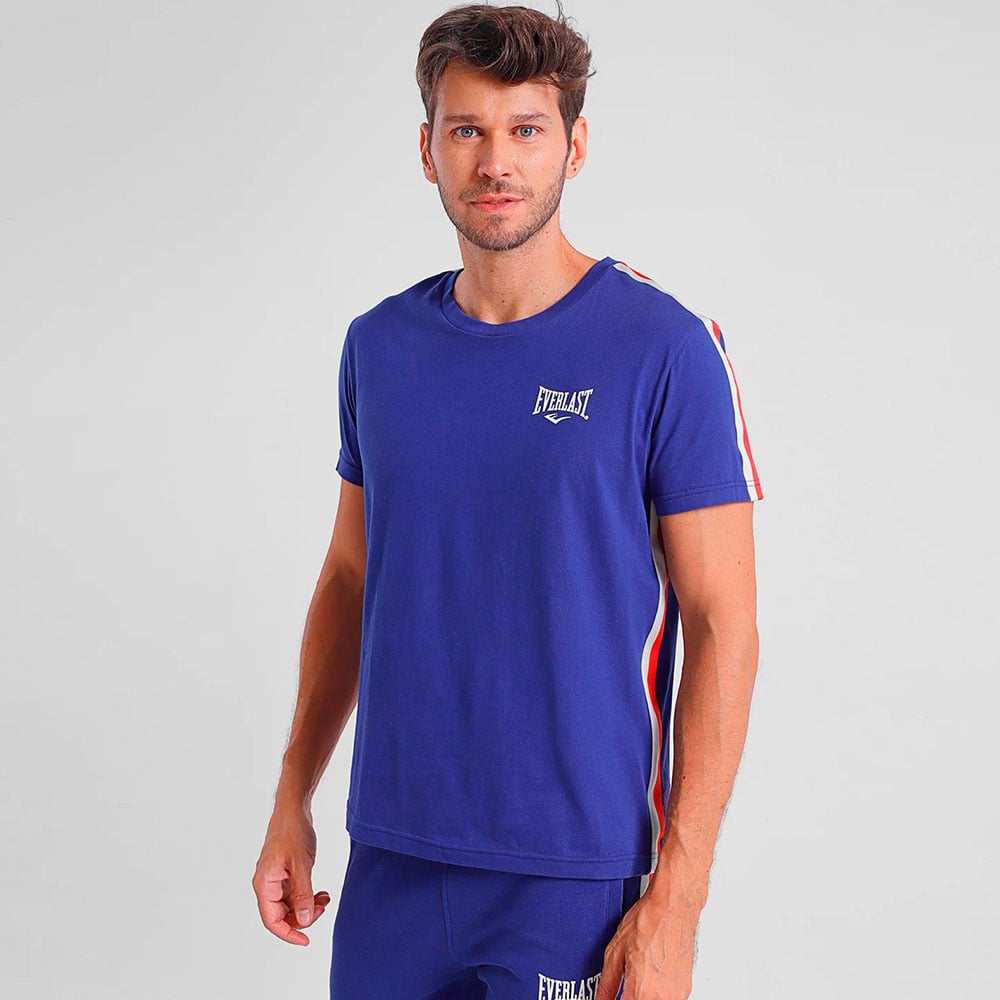 EVERLAST POLERA HOMBRE ALGODON JAB TECH AZUL EVERLAST