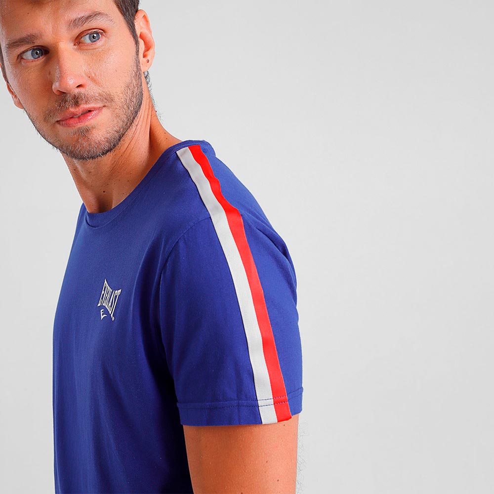 POLERA HOMBRE ALGODON JAB TECH AZUL EVERLAST - 4