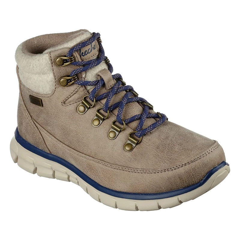 BOTOTO WATER REPELLENT MUJER SKECHERS SYNERGY - COOL SEEKER BEIGE ARENA - 5