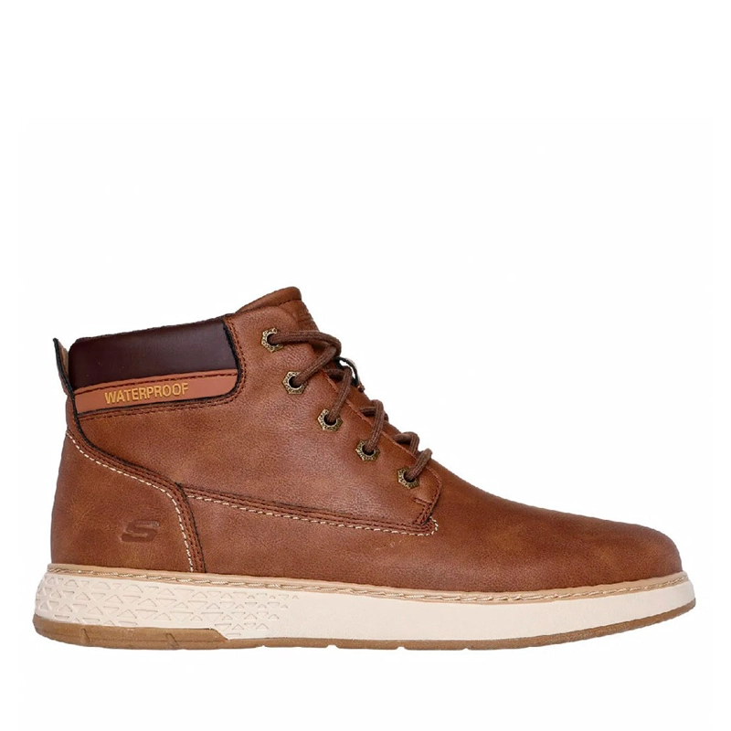 BOTIN WATERPROOF HOMBRE SKECHERS GARLAN - DENO MARRON 205235-BRN - 1