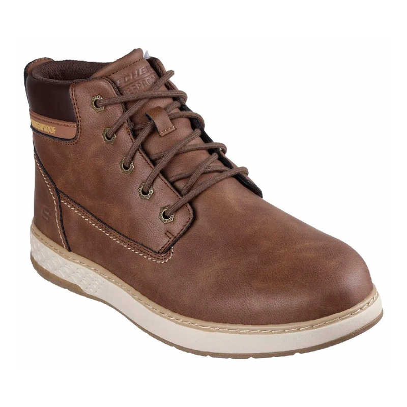 BOTIN WATERPROOF HOMBRE SKECHERS GARLAN - DENO MARRON 205235-BRN - 5