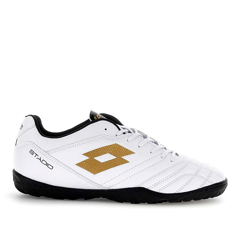 ZAPATILLA BABY FUTBOL HOMBRE LOTTO - STADIO 705 TF BLANCO DORADO - 1
