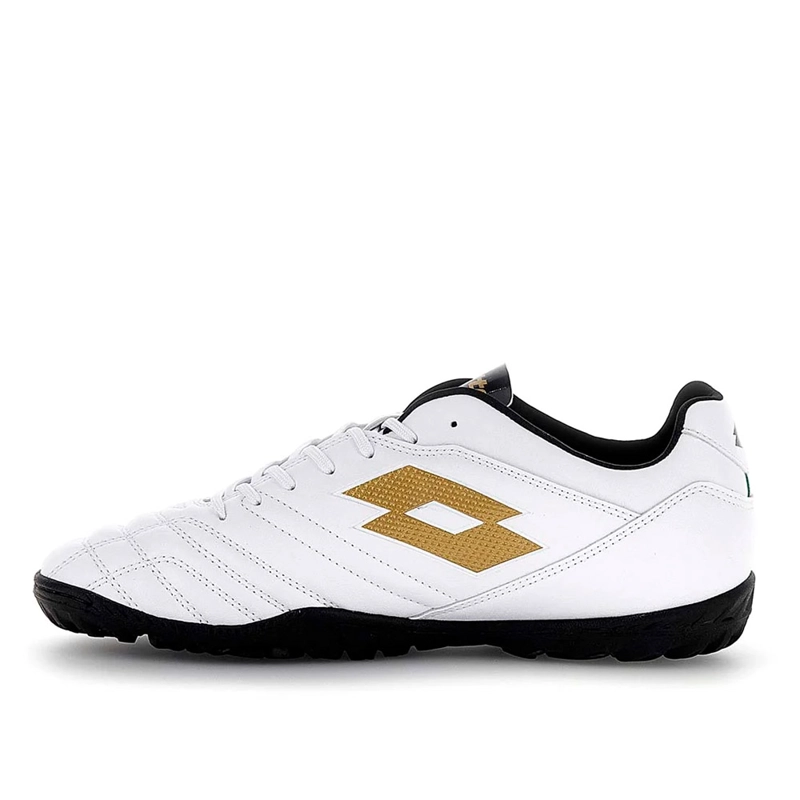 ZAPATILLA BABY FUTBOL HOMBRE LOTTO - STADIO 705 TF BLANCO DORADO - 2