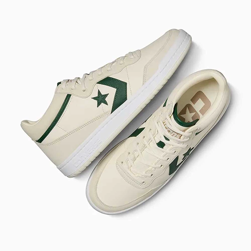 ZAPATILLAS CONVERSE CONS FASTBREAK PRO CUERO BEIGE VERDE - 3