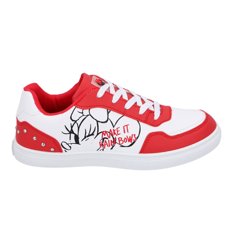 ZAPATILLAS NIÑA DISNEY MINNIE MOUSE BLANCA ROJO MODA - 1
