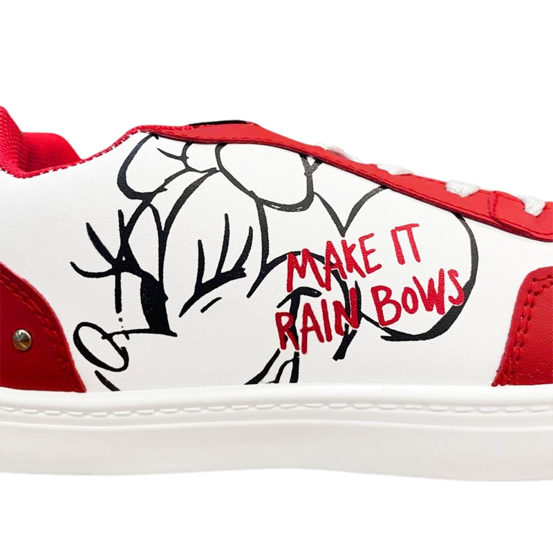 ZAPATILLAS NIÑA DISNEY MINNIE MOUSE BLANCA ROJO MODA - 4