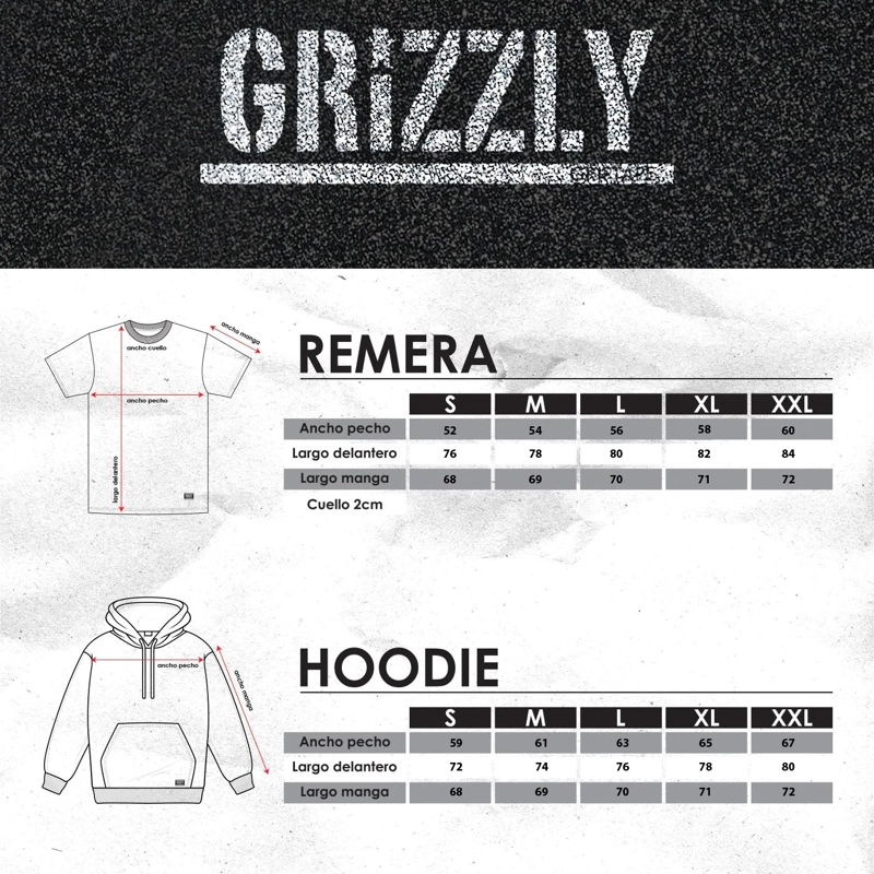 POLERA HOMBRE GRIZZLY GRIPTAPE OG BEAR NEGRO - 5