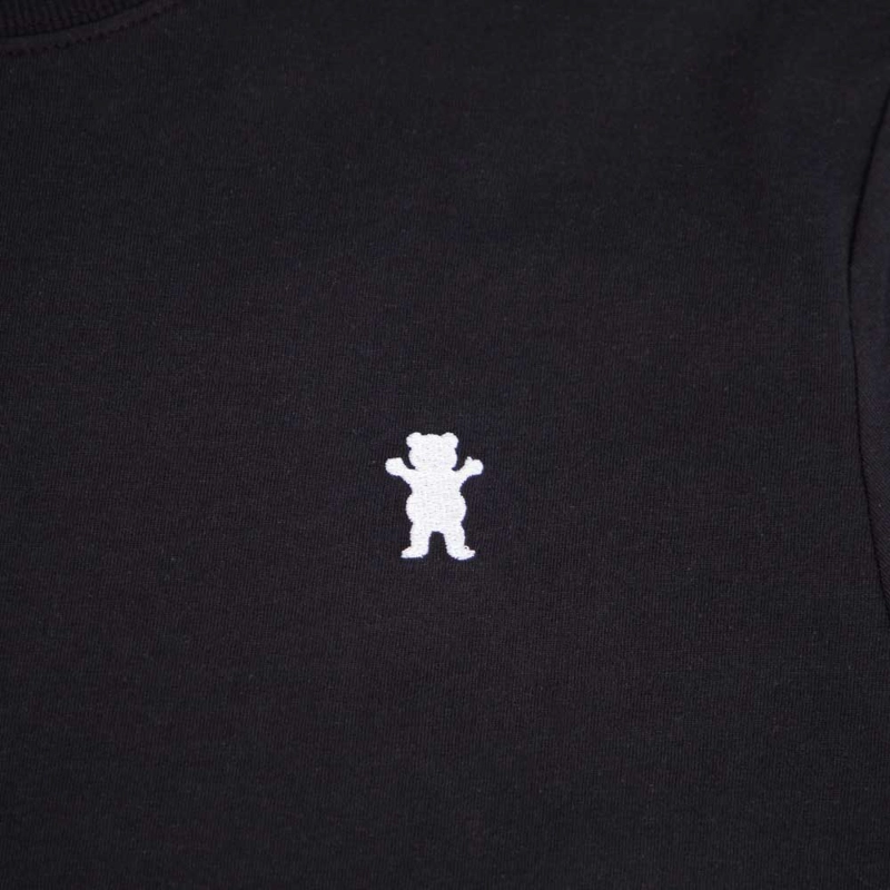POLERA HOMBRE GRIZZLY GRIPTAPE EMBROIDERED OG BEAR NEGRO - 2