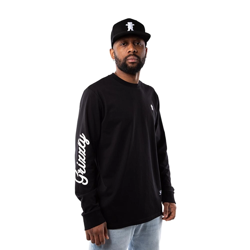POLERA MANGA LARGA HOMBRE GRIZZLY GRIPTAPE EMBROIDERED OG BEAR NEGRO - 4