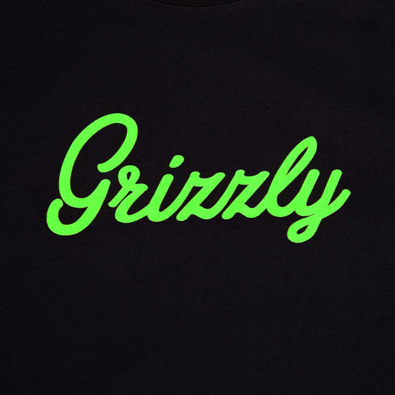 POLERA HOMBRE GRIZZLY GRIPTAPE PRINT SCRIPT LOGO VERDE NEGRO - 2