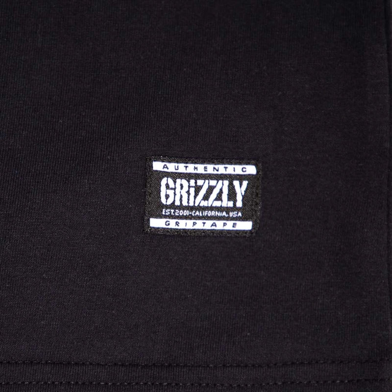 POLERA HOMBRE GRIZZLY GRIPTAPE PRINT SCRIPT LOGO VERDE NEGRO - 3