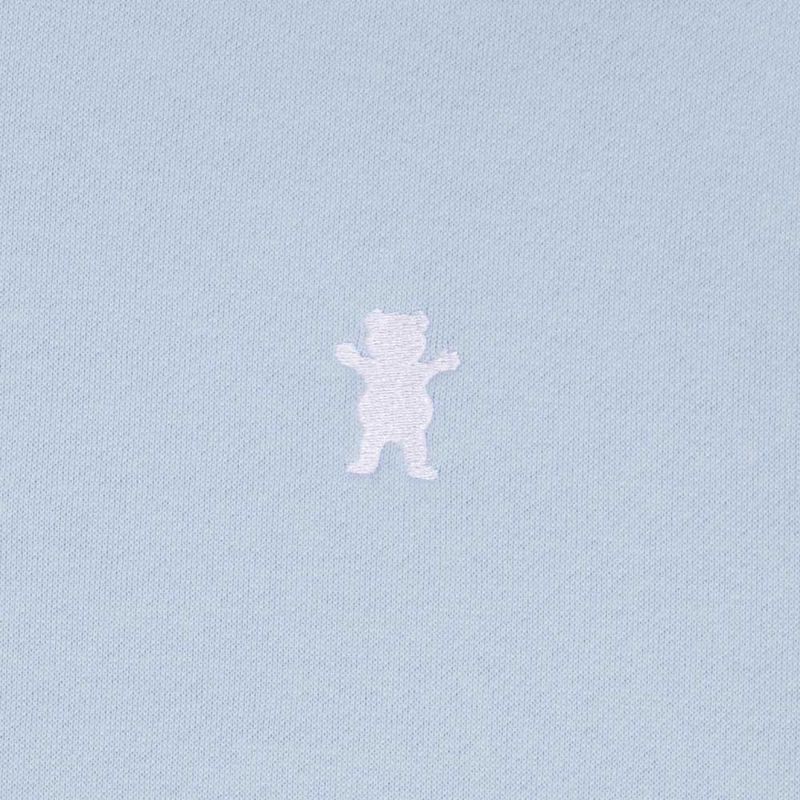 POLERON HOMBRE GRIZZLY GRIPTAPE EMBROIDERED OG BEAR CELESTE - 3