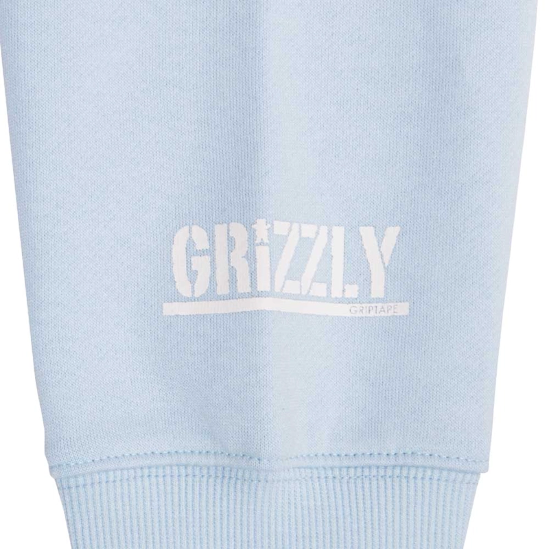 POLERON HOMBRE GRIZZLY GRIPTAPE EMBROIDERED OG BEAR CELESTE - 4