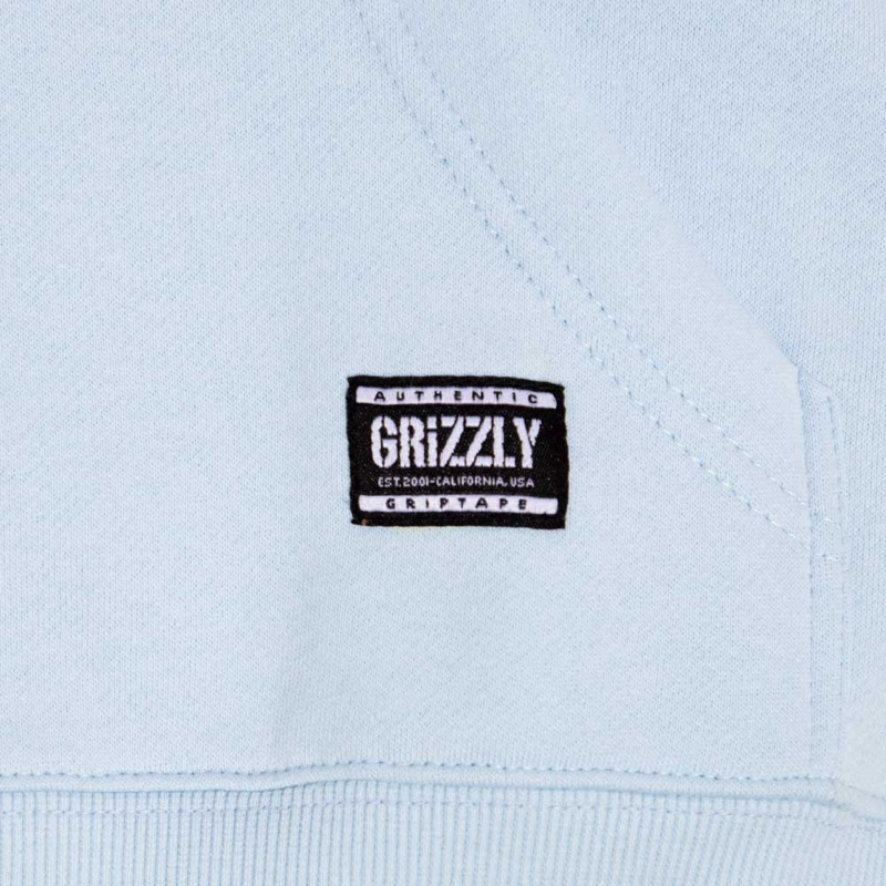 POLERON HOMBRE GRIZZLY GRIPTAPE EMBROIDERED OG BEAR CELESTE - 5