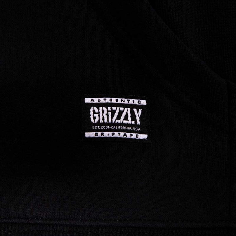 POLERON HOMBRE GRIZZLY GRIPTAPE EMBROIDERED OG BEAR ALL NEGRO - 2