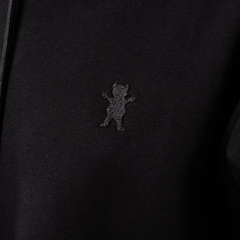 POLERON HOMBRE GRIZZLY GRIPTAPE EMBROIDERED OG BEAR ALL NEGRO - 6