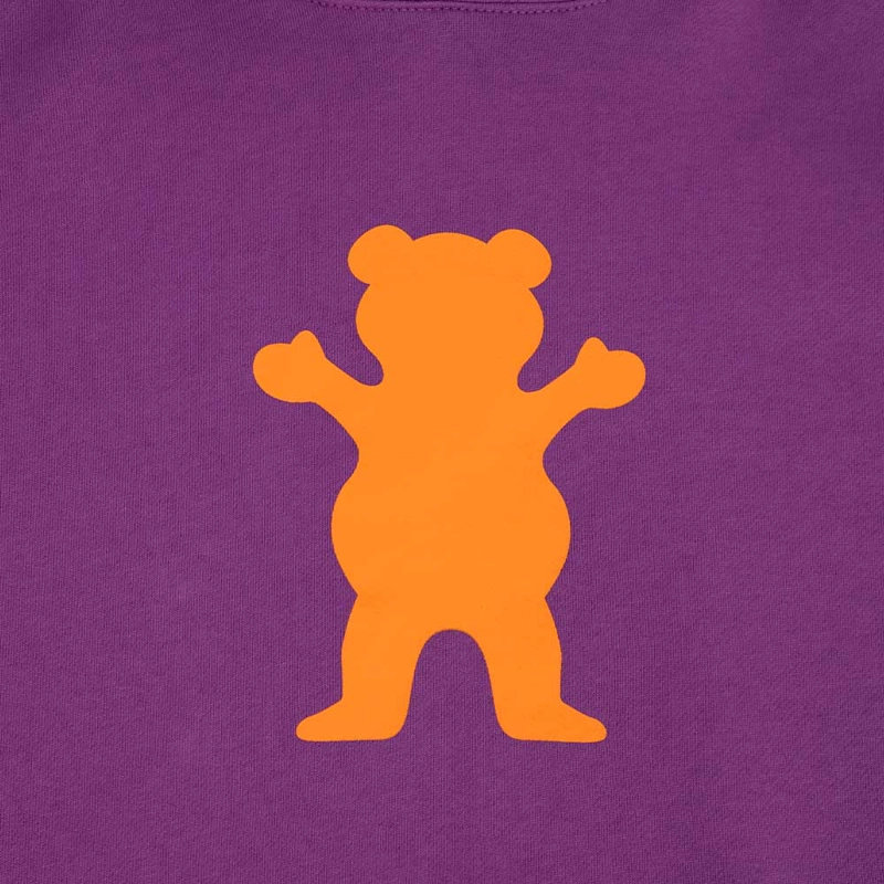 POLERON HOODIE HOMBRE GRIZZLY GRIPTAPE OG BEAR BURGUNDY - 3
