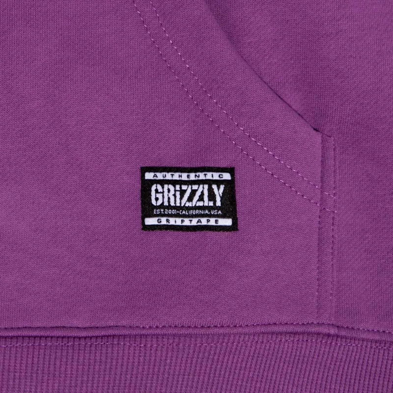 POLERON HOODIE HOMBRE GRIZZLY GRIPTAPE OG BEAR BURGUNDY - 5