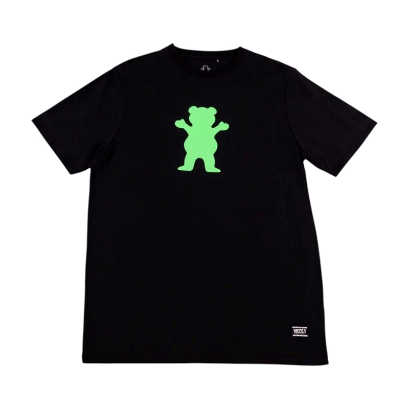 POLERA HOMBRE GRIZZLY GRIPTAPE OG BEAR NEGRO VERDE - 1