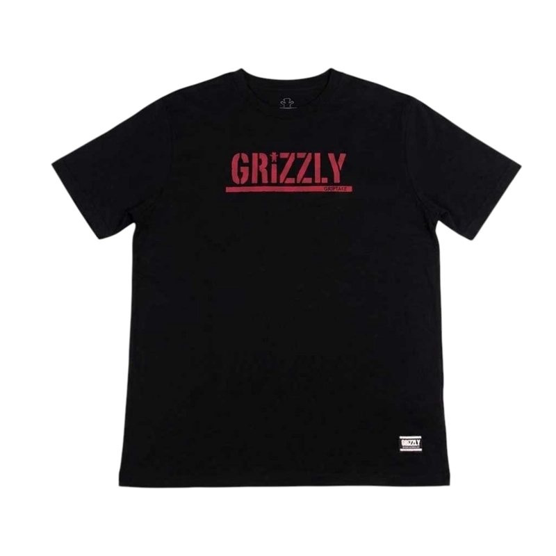 POLERA HOMBRE GRIZZLY GRIPTAPE PRINT SCRIPT LOGO OFF BLACK - 1