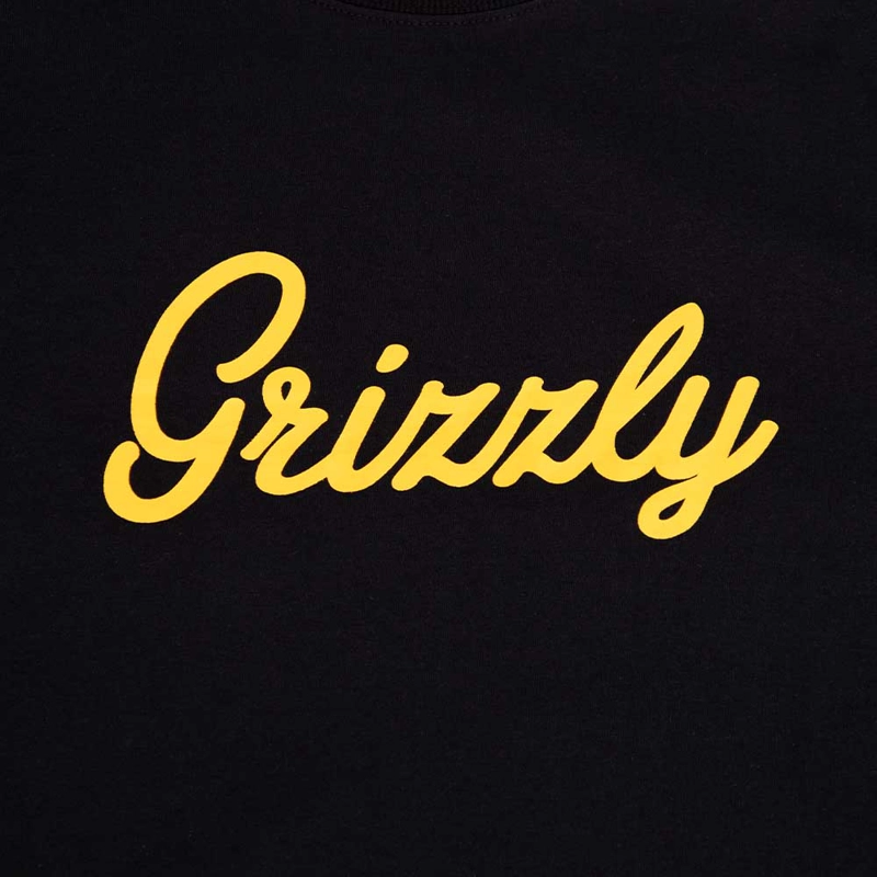 POLERA HOMBRE GRIZZLY GRIPTAPE PRINT SCRIPT LOGO AMARILLO NEGRO - 2