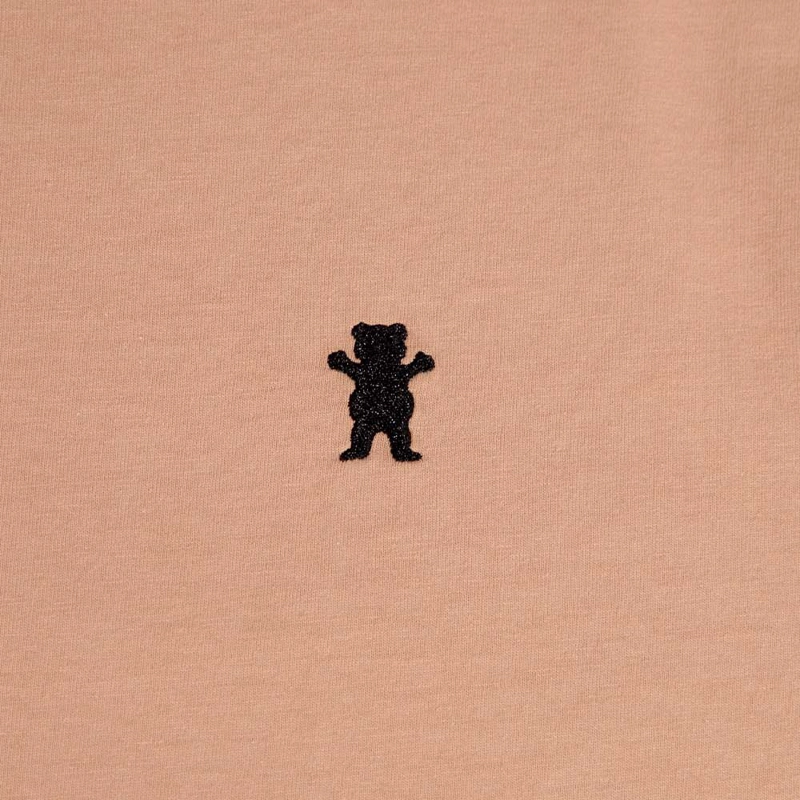 POLERA HOMBRE GRIZZLY GRIPTAPE EMBROIDERED OG BEAR BEIGE - 2