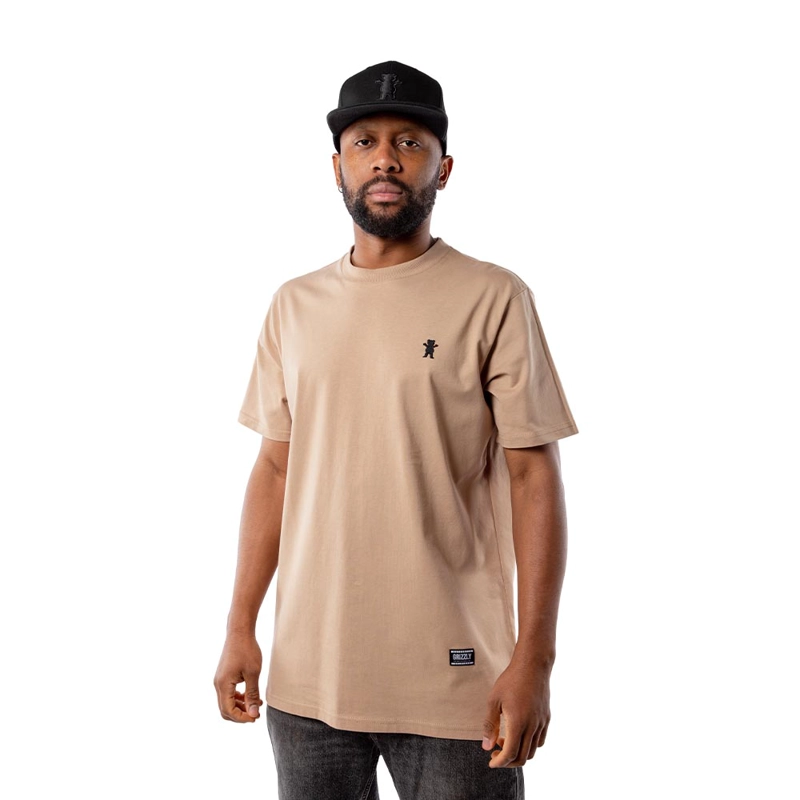 POLERA HOMBRE GRIZZLY GRIPTAPE EMBROIDERED OG BEAR BEIGE - 5